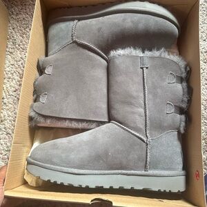 UGG Gray Winter Boots with Sheepskin Lining